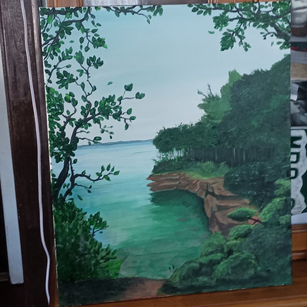 Lake Superior canvas painting